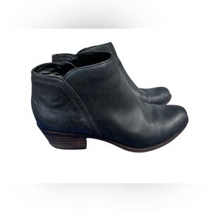 Lucky Brand Barstyn Black Leather Chic Elegant Western Ankle Boots Women’s 7M